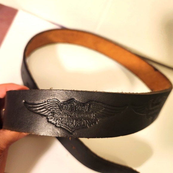 Harley Davidson (JB) Leather Belt & Buckle - Picture 2 of 13